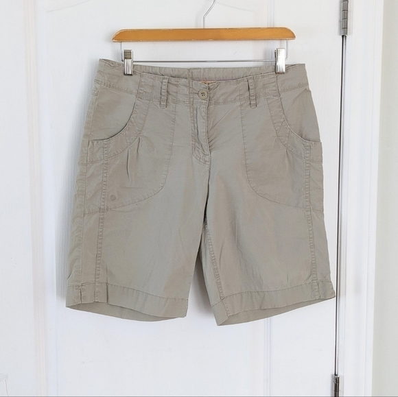 Mec hiking trail outdoor cotton blend shorts beige stone color size 10 T7 - Picture 5 of 10